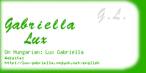 gabriella lux business card